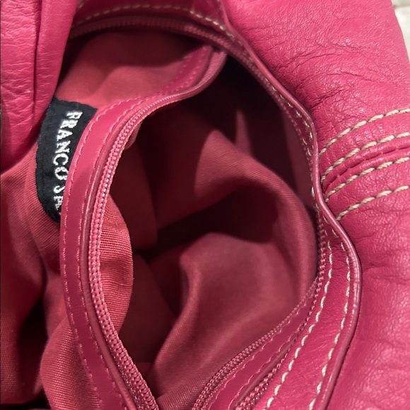 Franco Sarto Pink Hobo Bag Silver Hardware Hang Tag Secret Pockets Medium sized - Picture 13 of 14